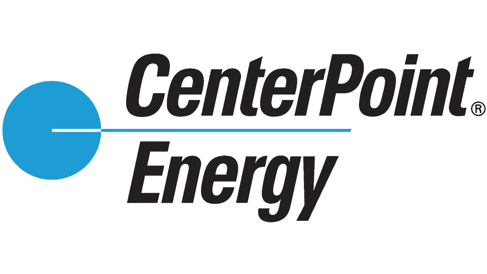 Centerpoint energy logo on a black background with GOEVIN.